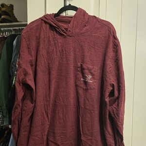 Vineyard Vines Men's Maroon Hoodie Shirt